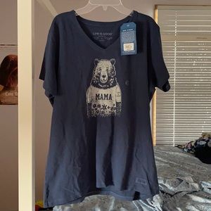 NWT Life is Good mama bear size L shirt